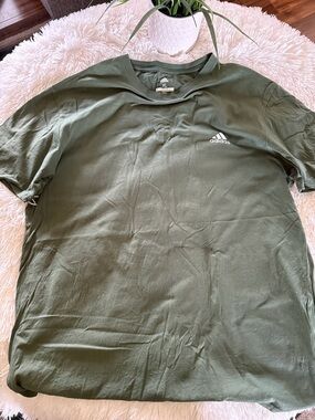adidas Olive Green Short-Sleeve Logo Tee